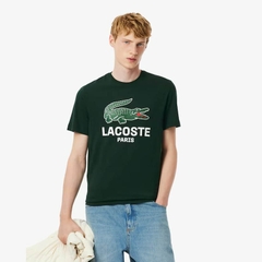Áo Phông Lacoste nam Chính hãng -Men's Printed Cotton T-Shirt - Màu Xanh  | JapanSport TH5634-51-YZP