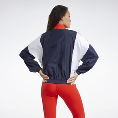 Áo Khoác Reebok chính hãng - Training Essentials Woven Linear Logo - Xanh | JapanSport FU2192