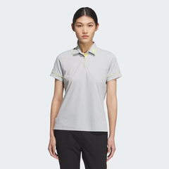 Áo Polo Adidas Nữ Chính Hãng - Twistknit Short Sleeve Polo Shirt - Màu Bạc | Japansport JG1347