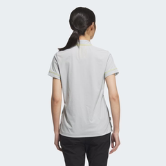 Áo Polo Adidas Nữ Chính Hãng - Twistknit Short Sleeve Polo Shirt - Màu Bạc | Japansport JG1347