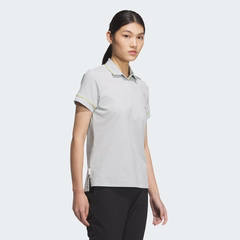 Áo Polo Adidas Nữ Chính Hãng - Twistknit Short Sleeve Polo Shirt - Màu Bạc | Japansport JG1347