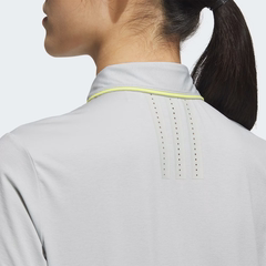 Áo Polo Adidas Nữ Chính Hãng - Twistknit Short Sleeve Polo Shirt - Màu Bạc | Japansport JG1347