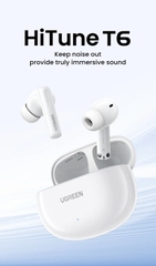 Tai nghe Ugreen Chính hãng - HiTune T6 Active Noise Reduction True Wireless T6 - Trắng | JapanSport
