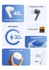 Tai nghe Ugreen Chính hãng - HiTune T6 Active Noise Reduction True Wireless T6 - Trắng | JapanSport