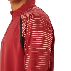 Áo Khoác Asics Chính Hãng - Soccer Stretch Half Zip - Màu Đỏ | JapanSport 2101A270-600