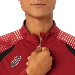 Áo Khoác Asics Chính Hãng - Soccer Stretch Half Zip - Màu Đỏ | JapanSport 2101A270-600