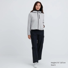 Áo Khoác Uniqlo Chính hãng - Light Fleece Full-Zip Hoodie - Đen | JapanSport 467914-09