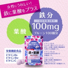 Viên bổ sung Sắt và Folic Acid Orihiro dạng túi 120 viên | JapanSport