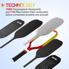 Vợt Pickleball DGYGQ chính hãng | T700SC Power Carbon Fiber - Màu cam | JapanSport