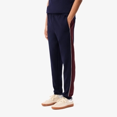 Quần Dài Lacoste Chính hãng - Tapered Leg Sweatpants - Màu Navy Blue / Bordeaux | JapanSport XH2846-51-IE3
