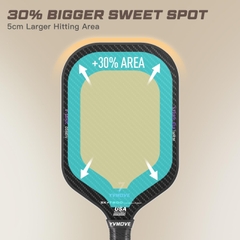 Vợt Pickleball YVmove T800 chính hãng | Sợi carbon với lõi V-Sonic IV Dynamic 16mm - USAPA Approved | JapanSport