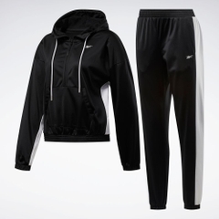 Bộ thể thao Reebok Chính hãng - Linear Logo Hoodie Track Suit - Đen | JapanSport FT0918
