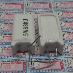 5 cái điện trở sứ 5W 68Kohm 68KR 68K kiểu dọc