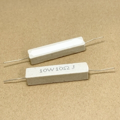 5 cái điện trở sứ 10W 10R 10ohm 100 kích thước 50x10x10mm