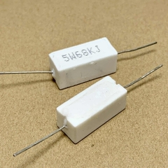 5 cái iện trở sứ 5W 68Kohm 68KR 68K kiểu ngang 9x22mm