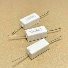 5 cái iện trở sứ 5W 68Kohm 68KR 68K kiểu ngang 9x22mm