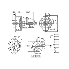 2 cái công tắc xoay RS25 11 chế độ đầu núm vặn 6mm