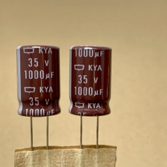 2 cái tụ điện hóa 1000uF 35V 1000uF35V KYA chính hãng NCC kích thước 12x20mm