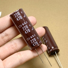 Tụ điện hóa 470uF 220V 220V470uF KXJ hãng NCC 18x50mm tần số cao