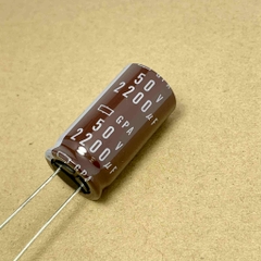 Tụ điện hóa 50V2200uF 2200uF50V 2200uF 50V GPA hãng NCC kích thước 18x35mm