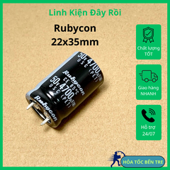 Tụ điện hóa 50V4700uF 50V 4700uF Rubycon USC 85C kích thước 22x35mm