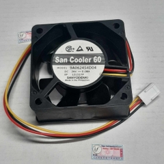 Quạt tản nhiệt 3 dây Sanyo 9A0624S4D04 24V 0.08A 60x60x25mm