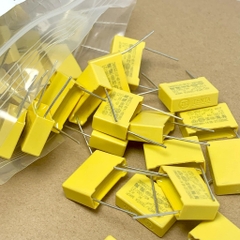 10 cái TỤ KẸO VÀNG TỤ CAO ÁP 275V104K 0.1uF 104KV 100nF 104 275VAC X2 10x15mm