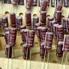 10 sản phẩm tụ điện hóa KY 10uF 50V 50V10uF 5x11MM tần số cao tuổi thọ cao