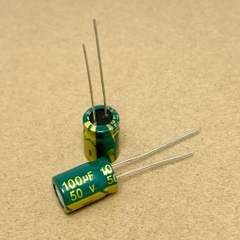 10 cái tụ điện hóa 100uF 50V 100uF50V  50V 100uF 8x12MM xanh lá