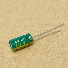 10 cái tụ điện hóa 47uF 50V 47uF50V 6.3x12mm xanh lá