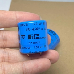 Tụ điện hóa 120uF 450V 450V120uF BC hãng VISHAY 157 25x25mm