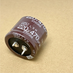 Tụ điện hóa 470uF 220V 220V470uF LXM màu nâu 30x25mm