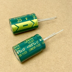 4 cái tụ hóa 2200uF 35v 2200uF35V 2200uF ±20% xanh lá 16x25mm