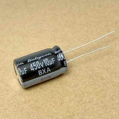 2 cái tụ điện hóa 10uF 450v 10uF450V 450BXA10MEFC ±20% kích thước 12.5x20mm chính hãng RUBYCON