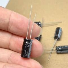 10 sản phẩm tụ điện hóa 100uF 25V 25V100uF 6.3x12mm