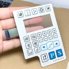 Miếng dán bàn phím màn hình máy may 1 kim QIXING PS xanh dương cáp trái