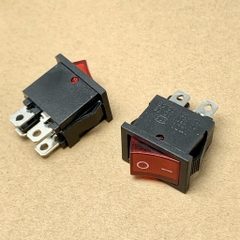 5 cái công tắc bập bênh KCD1 250V 6A 4 chân 2 chế độ màu đỏ có đèn 20x15mm