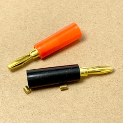 Jack rắc nối bắp chuối 4mm đực cái 1 cặp đỏ đen