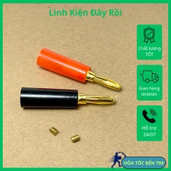 Jack rắc nối bắp chuối 4mm đực cái 1 cặp đỏ đen