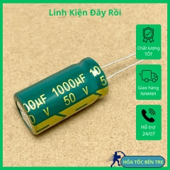 5 cái tụ điện hóa 1000uF 50V 1000uF50V 50V 1000uF 13x25mm xanh lá