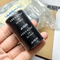 Tụ điện hóa 470uF 450V 450V470uF LM 105 hãng AISHI 30x50mm
