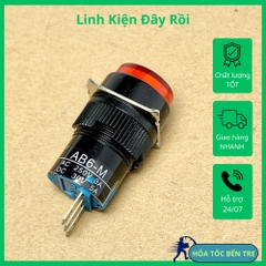 Nút nhắn AB6-M AB6Y-M AC 250V 3A DC 30V 5A nút nhắn tròn 16MM 3 chân màu đỏ