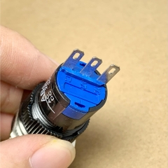 2 cái nút nhắn AB6-M AB6Y-M AC 250V 3A DC 30V 5A nút nhắn tròn 16MM 3 chân màu xanh lá