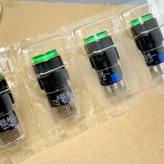 2 cái nút nhắn AB6-M AB6Y-M AC 250V 3A DC 30V 5A nút nhắn tròn 16MM 3 chân màu xanh lá