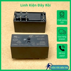 RELAY ROLE HF115F-024-2ZS4 HF/JQX-115F-024-2ZS4 8 chân 8A 250VAC cuộn dây 24V 12x15x30mm
