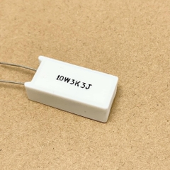 Điện trở sứ 10W 3.3Kohm 3.3KR 3K3J kích thước 16x30mm