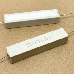 10 cái điện trở sứ 20W 10R 10ohm 100 kiểu chân ngang