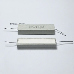 10 cái điện trở sứ 20W 10R 10ohm 100 kiểu chân ngang