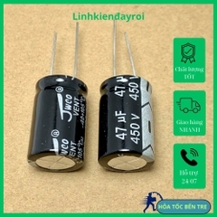 2 cái tụ điện hóa 47uf 450v 47uF450V ±20% kích thước 16x25mm