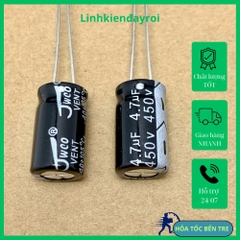 10 cái tụ hóa điện 4.7uF 450V 4.7uF450V ±20% kích thước 10x17mm